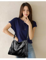 Bolso de mano de PU para mujer de moda, estilo europeo y americano, con costura, sencillo, de alta calidad, Grande. - details 9