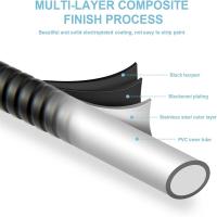 Tubo De Showers Flexible De PVC Negro 1.5M Extension De Agua Para Baño Accesorios De Plomería Tubo De Extracción De Plomería - details 1