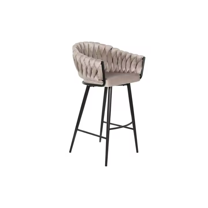 TABURETE POLIESTER METAL 53X58X101 BEIGE FIJALO MB207836 - 1