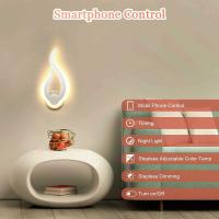 BIT Lámpara de pared LED para interiores de 12 W, control remoto de 2,4 G, regulable, 3 temperaturas de color, moderna, iluminación tricolor, luz de noche para dormitorio de niños, oficina, pasillo (blanco) (derecha) - details 2