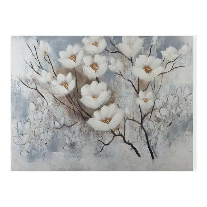 Cuadro Flores Lienzo (2,8 x 90 x 120 cm) - 1