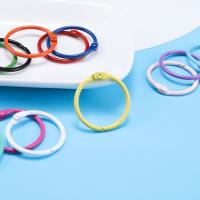 Llavero Redondo De Pintura En Spray Colorido 10Pcs Accesorios Para Joyería DIY Anillos De Conexión Para Organizar Llaveros - details 6