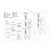 COTTECOTA-Árbol rascador para Gatos Altura 60*56.5*111.5cm Árbol para Gatos Azul Marrón Beige Torre Arbol de Escalada de Múltiples Niveles con Cueva Espaciosa Postes Rascadores de Sisal 40452,40438 - details 4