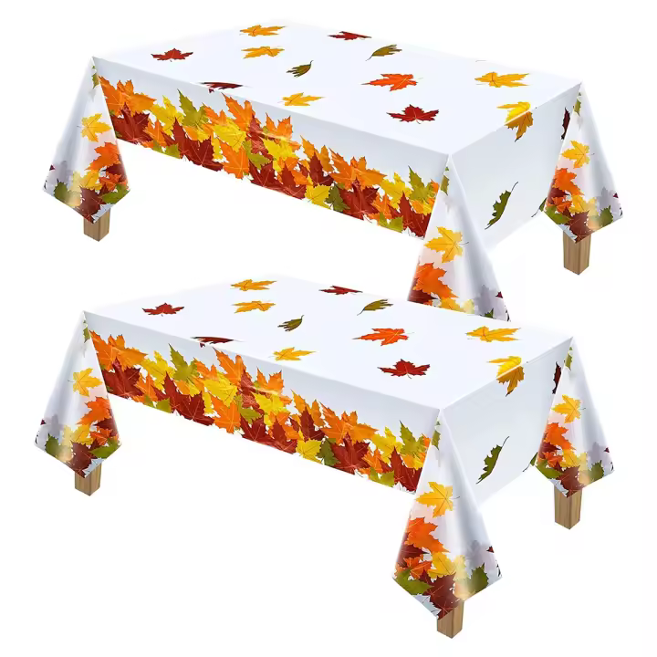 Mantel de hoja de arce de Otoño de Acción de Gracias, impermeable, Rectangular, Plástico - 1