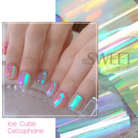 8pcs Película De Uñas Aurora Holográfica Con Diamantes Ice Cube Papel Transferencia Cellofán Decoración Para Manicura Cubierta Total - details 1