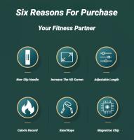 Cuerda De Saltar Ajustable Para Ejercicio De Fitness Y Gimnasio Con Contador Electrónico Para Adultos Y Estudiantes Equipamiento Deportivo Para Casa Y Entrenamiento Cardio - details 1