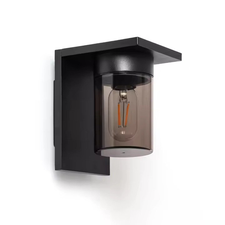 Ledkia Aplique de Pared Exterior Aluminio Melba Negro - 1