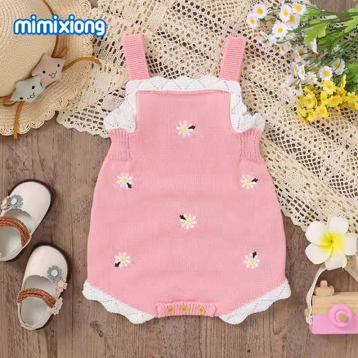 Monos de DOT para Bebé, mono sin Mangas para Niña recién nacida, pele Infantil para Niño, ropa con neumáticos de 0 a 18M, Monos florales Bonitos de moda - 1