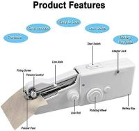 Mini máquina de Coser portáthil, máquina de reparación de papel de mano de costura Doméstica para principios adultos para ropa de Tela (Negro, Type 3) - details 0