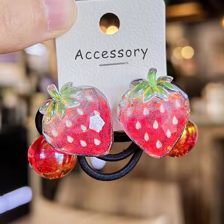 2PCS Hermosas Horquillas De Corona Coloridas Para Niñas Accesorios De Pelo Elásticos Para Niños Headwear De Bebé - 1
