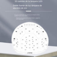 Lámpara UV Profesional 48W 2025 con Tecnología Anti-Oscurecimiento - Secador de Uñas LED 4 Modos (10-180S), Doble Luz Infrarroja y Sensor AI (Cert.) CE, Portátil-Blanco/Rosa - details 2