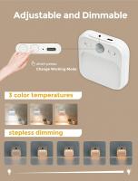 Luz Nocturna con Sensor de Movimiento[30 días de espera], Luz Nocturna Infantil Recargable con 3 Colores de Luz y Brillo Ajustable, Instalación Magnética para Pasillo, Escalera, Habitación - details 1