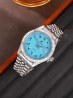 Reloj De Pulsera De Lujo Para Hombre Diseño Especial Del Reloj De Manivela De Acero Inoxidable Deportivo Y Casual Reloj De Pulsera Clásico Y Sencillo - details 0