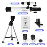 Telescopio astronómico, telescopio refractor, aleación de aluminio, distancia focal de 400 mm, potencia de captación de luz de 68x, adecuado para fotografía de cielo profundo. - details 2