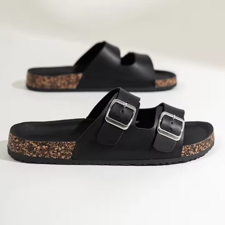 Zapatillas De Hombre Sencillas Y Moda Con Hebilla Talla Plana Multiple Tallas Cómodas Para Exterior Verano PU EVA - 1