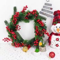 Rama Artificial De Bayas Navideñas Rojas 14 Plantas De Mora Para Decoración De Navidad Y Bodas Falso Bouquet Para Colgar En Árboles De Navidad - details 1
