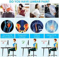 Almohada De Soporte Lumbar Para Coche Espuma De Memoria Cojín De Cintura Alivio Del Dolor De Espalda Suave Y Cómodo Para Oficina Hogar Coche - details 1