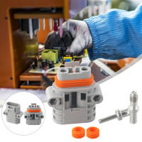 Par De Conectores De Cable Para Pala De Pared 50Amp 600V 6AWG Gris Para Panel Solar Y Equipo De Elevación Envío Gratis - details 6