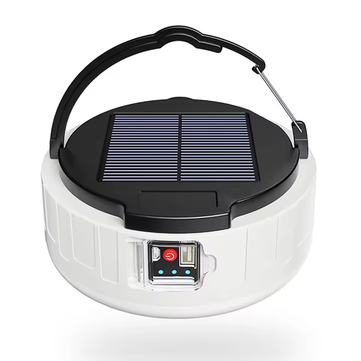 Farol Solar para Camping con USB, función Bateria Externa, Linterna led recargable Lámpara Solar de camping, linterna Portatil para exterior Luz LED de emergencia, resistente al agua, cargador de 4400 mAh para móvil. Sobremesa o Colgante - 1