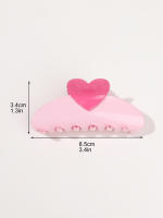 3 Pcs Accesorios De Peluquería Para San Valentín: Pinzas Para Cabello En Forma De Corazón Grandes Y Rosas Para Mujeres Fuerte Agarre Para Cabello Grueso - details 5