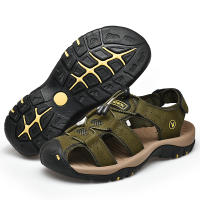 Sandalias De Verano Para Hombre En Cuero Genuino Zapatos Casuales Para Exterior Sandalias De Cuero Para Playa Zapatos Romanos Talla Grande 38-48 - details 30