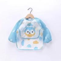 Bib De Bebé Impermeable Con Pico Para Niños Y Niñas Edad 1-3 Años Traje De Baño De Arte Con Bolsillo De Manga Larga Para Comer Y Ensechar - details 1