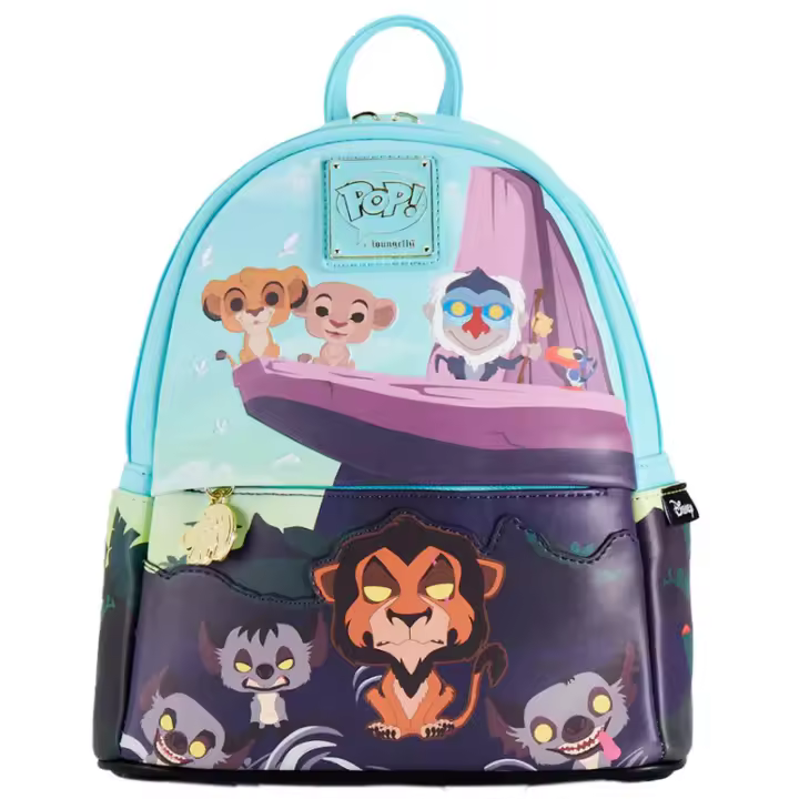 Mochila Roca del Orgullo El Rey Leon Disney Loungefly 26cm. Mochila ergonómica con amplio espacio. Diseño resistente y versátil para llevar tus pertenencias con estilo. - 1