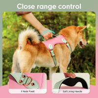 Harnés De Cuero PU Suave Para Perros Medianos Y Grandes Con Manija Ajustable Para Chihuahua Bulldog Vestido De Dama Para Mascotas - details 7