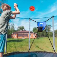 Mini Anillo De Baloncesto Para Trampolín Con Envolvente Estante Universal De Baloncesto Para Niños Juguetes Acessorios De Trampolín - details 2