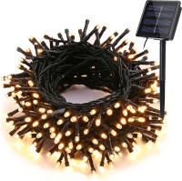 Luces Solares Para Navidad Cadena De Luces Exteriores Impermeables Con Cable Verde De 8 Modos Decoración De Árbol Y Jardín - details 0