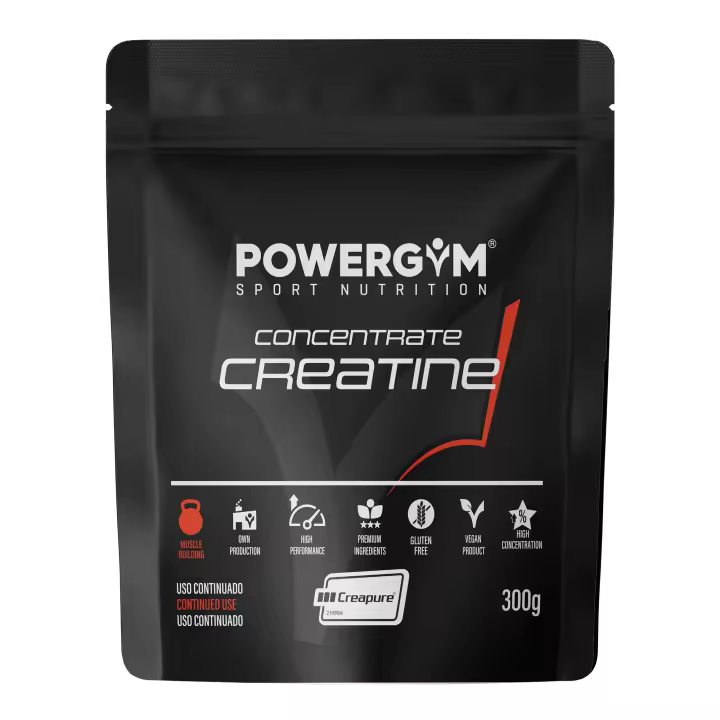 POWERGYM | Creatina Monohidrato Creapure en polvo aumenta la fuerza, potencia y resistencia a la fatiga – Gana masa muscular, alta absorción, máxima biodisponiblidad y sin gluten - 1