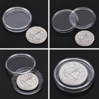 100Pcs Estuche De Almacenamiento Para Monedas Coleccionables De Plástico Transparente Capacidad Para 27mm Y 30mm Caja De Medallas Y Coincapsule - details 1