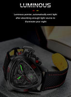 Reloj De Pulsera Deportivo Para Hombre 2024 Marca Top Lujo Grande Cronógrafo Cuarzo Resistantes Al Agua Y Al Choque Manos Luminosas Correa De Cuero Relogio Masculino - details 15