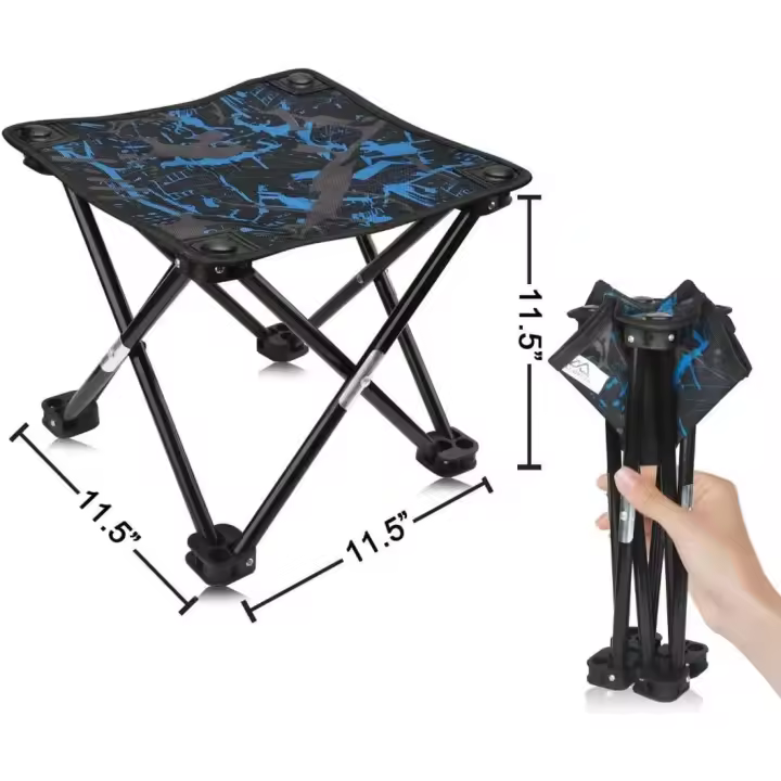 Taburete de Camping Plegable Portátil Silla Portátil Mini Taburete de Pesca - 1