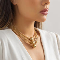 Collar Gótico De Gran Bola Pendente Ingemark Para Mujeres Y Hombres Punk Chunky Cadenas De Clavícula Grunge Joyería Steampunk - details 2