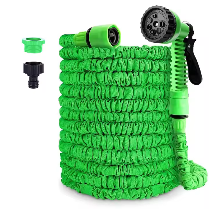 Cañón De Jardín Expansible 25FT-200FT Con Agua Mágica Para Riego Diario Y Limpieza De Coche Herramientas De Jardín Resistente a La Abrasión Y Corrosión Ajustable Anti-UV Flexible Y Reajustable - 1