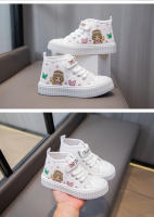 Zapatos De Lona Para Niños Y Niñas Estilo Cuatro Estaciones Bordado Blanco Dibujos Animados Niños Y Niñas Rosa Suave Antideslizante Casual - details 16