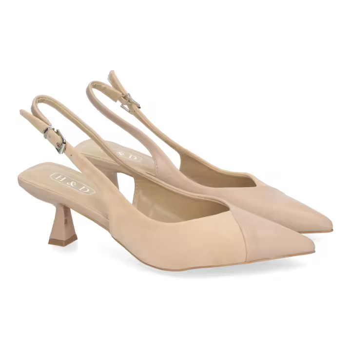 PuntoSalao Zapatos de tacón cómodo elegante de vestir para mujer color nude L88-327 perfectos para eventos - 1