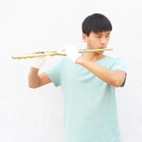 FLUTE SLADE C Key 16 Holes Cupronickel Gold Professional Woodwind Instrumento Musical Para Principiantes Con Caja - details 8