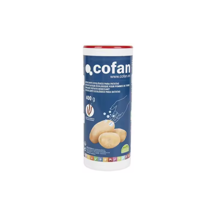 Desecante Ecológico para Patatas de 400 g | Conservante y Anti-Germinativo 100 por ciento Natural | Libre de Biocidas Químicos | Polvo Micronizado de Algas Marinas Fosfóricas (Lithothamnium) | Absorbe la Humedad y Mantiene la Frescura - 1