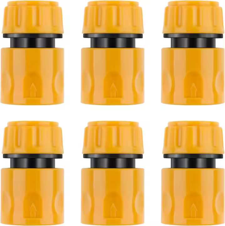 6 piezas de extensión de conector de manguera macho para junta de tubería de manguera de jardín (conector rápido) - 1