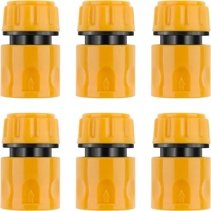 6 piezas de extensión de conector de manguera macho para junta de tubería de manguera de jardín (conector rápido) - 1