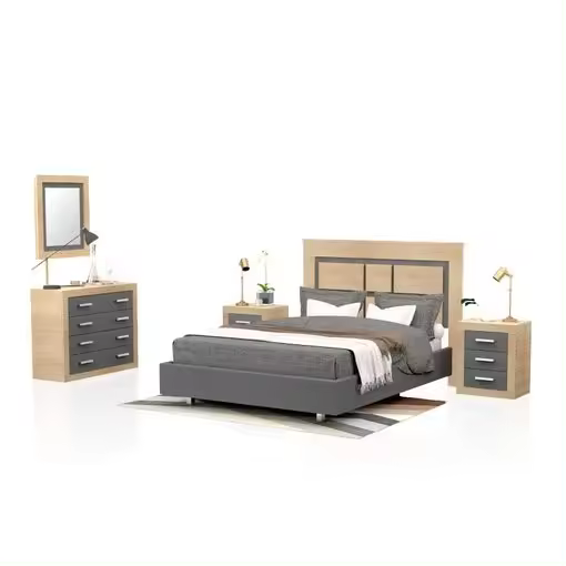 Dormitorio Kira 4c Cambria - Grafito 160 X 119 X 4 Cm - 1