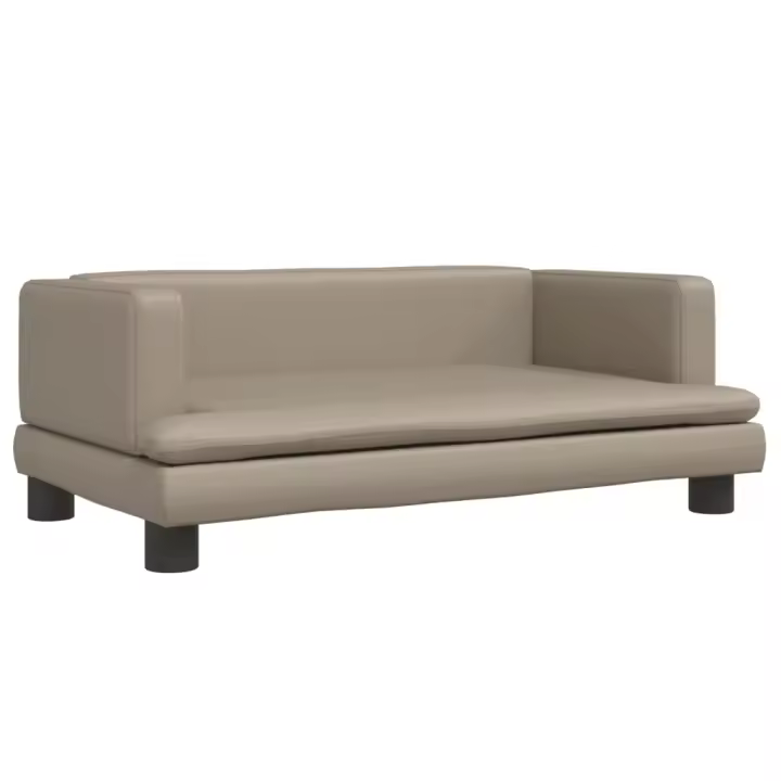vidaXL Cama para perros de cuero sintético 80x45x30 cm Color Capuchino,  Crema,  Gris y mas - 1