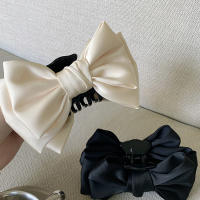 Cepillo De Pelo Elegante Para Mujeres Doble En Satén Estilo Francés Accesorio De Moda Para El Cabello Clip De Burbuja Con Lazo - details 4