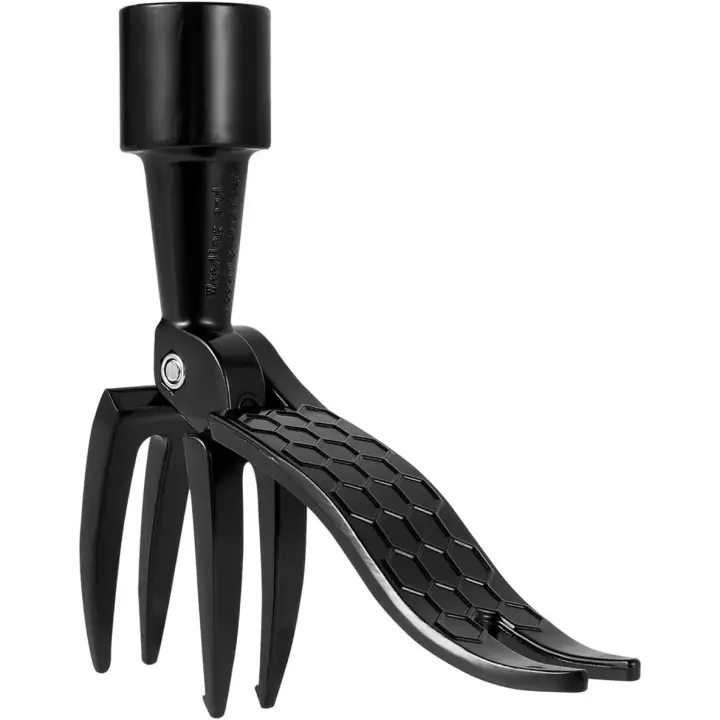 Herramienta manual para desmalezar, cabezal extractor de malezas, desmalezadora vertical con 4 garras resistentes, removedor de malezas y cardos para césped y jardín - 1