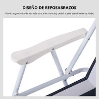 Silla plegable de rayas para exteriores y playa, con dimensiones de 40*50*73 cm. Ideal para viajes a la playa, vacaciones en la costa, acampar en el parque. Es plegable y cuenta con diseño ergonómico. - details 1