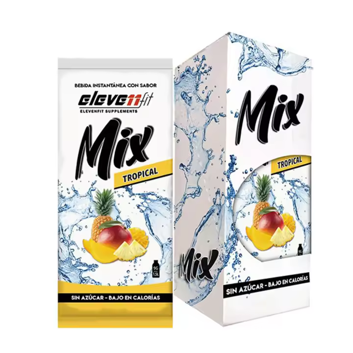 Eleven Fit Mix Instantáneo, Caja de 24 Sobres - Prepara 1.5L de Bebida Saludable - Sin Azúcar, Baja en Calorías y Carbohidratos - Ideal para Agua/Leche, Cocinar y Preparar Postres - Mejora tu Dieta - Apto para Adultos y Niños - 1