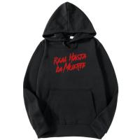 BCC Sudadera con capucha negra o blanca Real Hasta la Muerte Anuel Impresion Premium 50% algodón 50% poliéster 300 grs Unisex - details 0