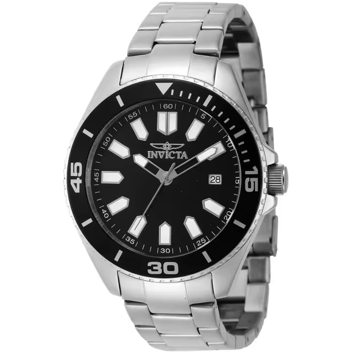 Reloj de pulsera Invicta Pro Diver - 46316 correa color: Gris plata Dial Latón Negro Hombre - 1